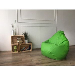 Кресло-мешок DreamBag Зеленая экокожа XL 125x85 - фото 2
