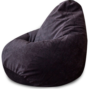 Кресло-мешок DreamBag Темно-серый микровельвет XL 125x85 пуф dreambag сота серый