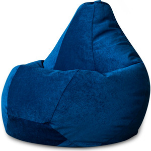 Кресло-мешок DreamBag Синий микровельвет XL 125x85 кресло груша экокожа синий 80x120 см