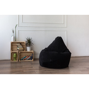 Кресло-мешок DreamBag Черный микровельвет 2XL 135x95