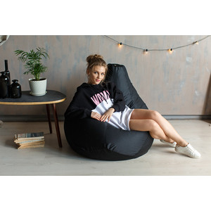 Кресло-мешок DreamBag Черное фьюжн 3XL 150x110