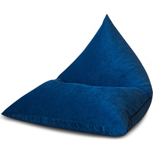 Кресло DreamBag Пирамида синий микровельвет кресло артмебель брайтон люкс микровельвет коралловый