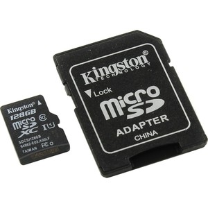 

Карта памяти Kingston 128GB microSDXC Class 10 UHS-I U1 Canvas Select (SD адаптер) 80MB/s (SDCS/128GB), 128GB microSDXC Class 10 UHS-I U1 Canvas Select (SD адаптер) 80MB/s (SDCS/128GB)