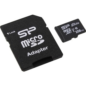 Карта памяти Silicon Power 256GB microSDXC Class 10 UHS-I (SD адаптер) (SP256GBSTXBU1V10SP)