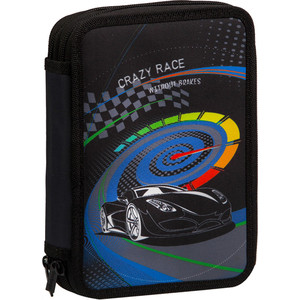 

Пенал BERLINGO 2 отделения Crazy race, полиэстер, 2 отделения Crazy race, полиэстер