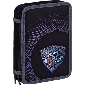 

Пенал BERLINGO 2 отделения Cube, полиэстер, 2 отделения Cube, полиэстер
