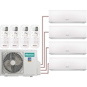 фото Мульти сплит-система hisense 4 х ams-09ur4svedb65 / amw4-28u4sac