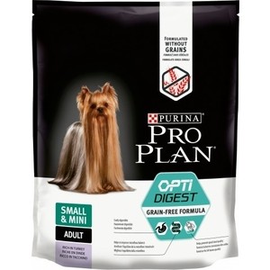 Сухой корм PRO PLAN OPTIDIGEST Grain Free Small & Mini беззерновой с индейкой для собак мелких пород с чувствительным пищеварением 700г (12384752) - фото 1