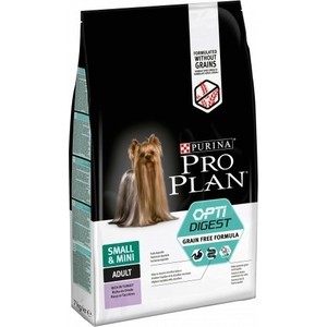 фото Сухой корм pro plan optidigest grain free small & mini беззерновой с индейкой для собак мелких пород с чувствительным пищеварением 7кг (12399414)