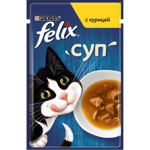 фото Паучи felix суп с курицей для кошек 48г (12378668)