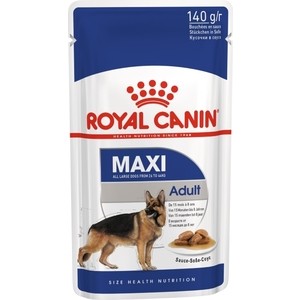 

Пауч Royal Canin Maxi Adult Sause-Sobe кусочки в соусе собе для собак крупных пород с 10 мес до 8лет 140г, Maxi Adult Sause-Sobe кусочки в соусе собе для собак крупных пород с 10 мес до 8лет 140г