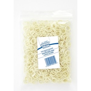 фото Резинки show tech top knot bands white med/med latex латексные белые для собак 1000шт