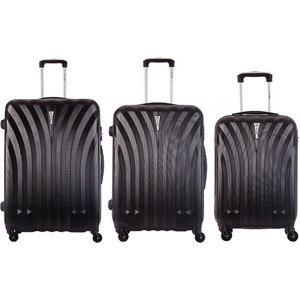 

Комплект чемоданов L'CASE Phuket Black с расширением, Phuket Black с расширением