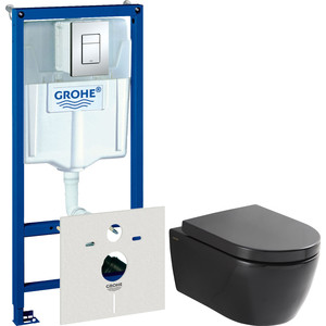 

Комплект унитаза SSWW с инсталляцией Grohe, кнопкой, сиденьем микролифт (NC4411Black, 38775001), с инсталляцией Grohe, кнопкой, сиденьем микролифт (NC4411Black, 38775001)