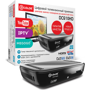 

Тюнер DVB-T2 D-Color DC610HD, DC610HD
