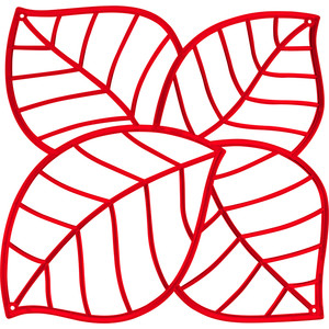 

Набор из 4 декоративных элементов красный Koziol Leaf (2043536), Leaf (2043536)