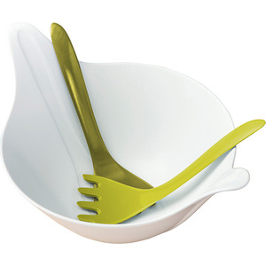 

Салатница с приборами 4 л бело-зелёная Koziol Leaf 2.0 (3693474), Leaf 2.0 (3693474)