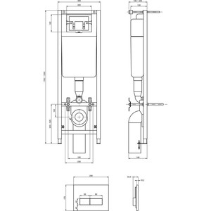 Комплект унитаза Ideal Standard Ideal Standard Connect с инсталляцией, кнопкой, сиденьем микролифт (E803501, W3710AA, E712701)