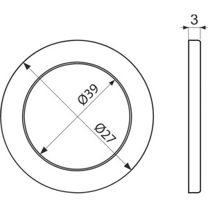 Прокладка AlcaPlast состоящая из двух частей 5/4'' (A7990) от Техпорт