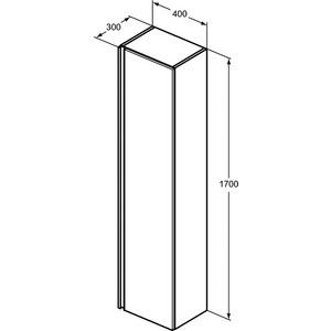 фото Пенал ideal standard tesi 40 белый (t0054ov)