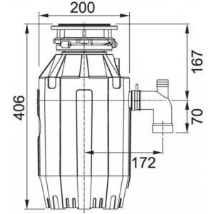 Измельчитель пищевых отходов Franke Turbo Elite TE-125 с пневмокнопкой (134.0535.242) от Техпорт