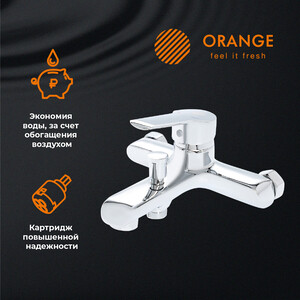 Смеситель для ванны Orange Prim с душем, хром (M42-100cr)