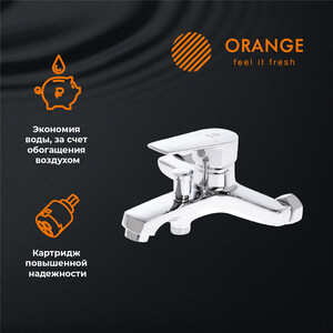 Смеситель для ванны Orange Loop с душем, хром (M26-100cr)