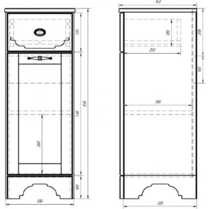 фото Тумба dreja antia 30 1 дверка, 1 ящик, капучино, правая (99.0415)