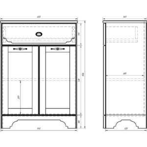 фото Тумба dreja antia 60 2 дверки, 1 ящик, капучино (99.0416)