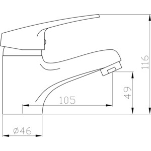 Смеситель для раковины Agger Exact миниатюрный (A2102100)