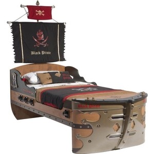 фото Кровать корабль cilek black pirate