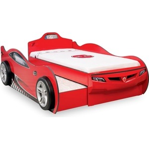 фото Кровать cilek coupe красная с выдвижным спальным местом