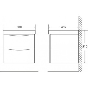 фото Тумба с раковиной belbagno fly 50 rovere moro (fly-500-2c-so-rw-p, bb500-lv-cer-n)