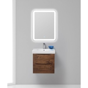 фото Тумба с раковиной belbagno fly 50 rovere moro (fly-500-2c-so-rw-p, bb500-lv-cer-n)