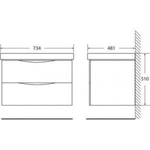 фото Тумба с раковиной belbagno fly 70 rovere nature (fly-700-2c-so-rn-p, bb700-lv-cer-n)