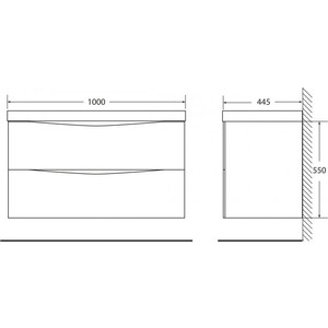 фото Тумба под раковину belbagno marino 100 rovere ciocolato amaro (marino-1000-2c-so-rca-p)