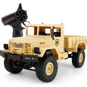 Радиоуправляемый краулер WPL Military Truck 4WD RTR масштаб 1:16 2.4G - WPLB-14-R-Yellow - фото 1