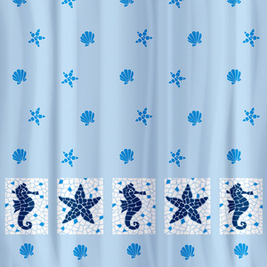 

Штора для ванной комнаты Tatkraft MARINE MOTIFS TEXTILE тканевая со специальной водоотталкивающей пропиткой и антигрибковым покрытием (14435), MARINE MOTIFS TEXTILE тканевая со специальной водоотталкивающей пропиткой и антигрибковым покрытием (14435)