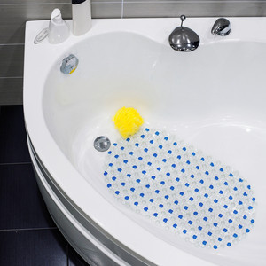 фото Коврик для ванной tatkraft lotus противоскользящий, подходит и для душевой кабины, 68 х 38 см, материал винил (14237)