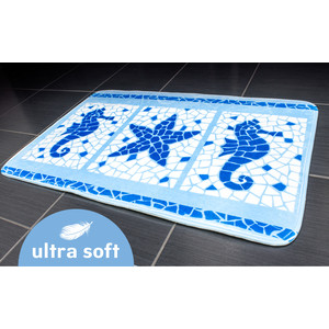 фото Коврик для ванной tatkraft marine motifs ultra soft со специальным противоскользящим основанием, 50 x 80 см (14916)