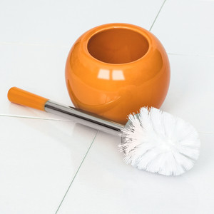 Гарнитур для туалета Tatkraft TERRA, глазурованная керамика/нержавеющая сталь оранжевый, 38 см (15005)