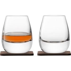 фото Набор из 2 стаканов с деревянными подставками 250 мл lsa international islay whisky (g1213-09-301)