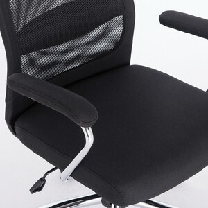 Кресло офисное Brabix Flight EX0540 хром, ткань, сетка черное (531847)