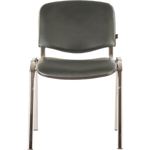 Стул для персонала и посетителей Brabix Iso CF-001 хромированный каркас, кожзам серый (531426) стул для персонала и посетителей изо хромированный каркас кожзам z 11 к3