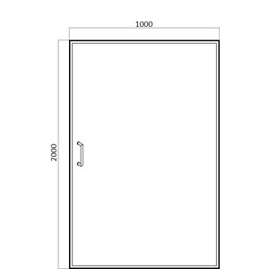 Душевая дверь Bravat Drop 100x200 в нишу, хром (BD100.4110A) от Техпорт