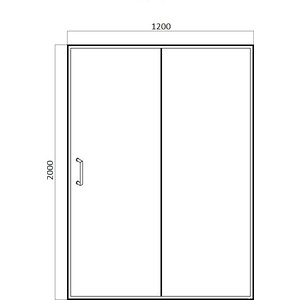 Душевая дверь Bravat Line 120x200 в нишу, хром (BD120.4101A) от Техпорт
