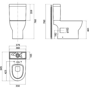 Унитаз-компакт безободковый BelBagno Steam тонкое сиденье микролифт (BB130CPR, BB130T, BB130SC)