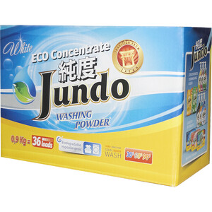 фото Стиральный порошок jundo white для белого белья, экологичнный, 900 г 36 стирок