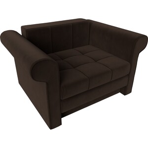 Кресло-кровать АртМебель Берли вельвет коричневый кресло кровать артмебель берли рогожка коричневый