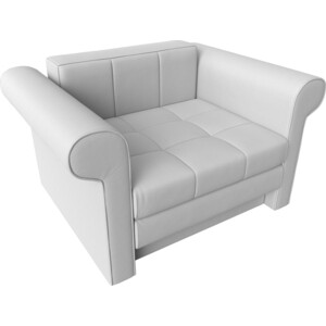 Кресло-кровать АртМебель Берли экокожа белый кресло кровать артмебель берли велюр серый